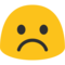 Frowning Face emoji on Google